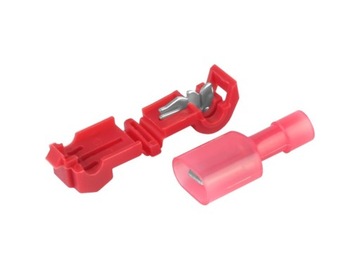 Szybkozłączki rozgałęźne typ-T, czerwone 0.5-1.5mm