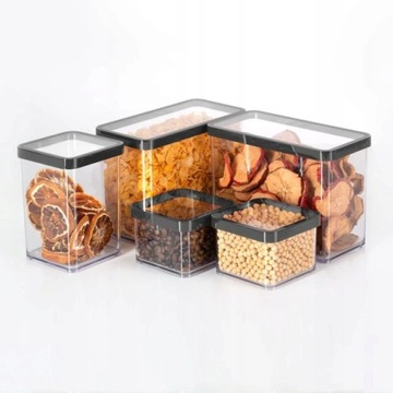 ROTHO 4 КОНТЕЙНЕР ДЛЯ ХРАНЕНИЯ ПИЩЕВЫХ ПРОДУКТОВ, ЧЕРНЫЙ