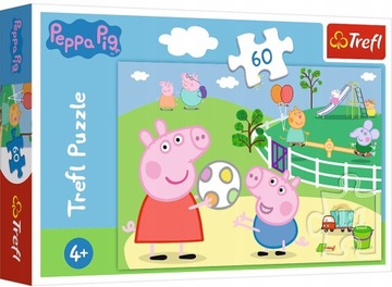 PUZZLE 60 ŚWINKA PEPPA ZABAWY W GRONIE PRZYJACIÓŁ