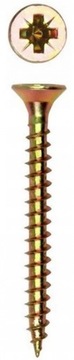 Wkręt do drewna 2,5x25MM oc. żółty pełny gw-1kg