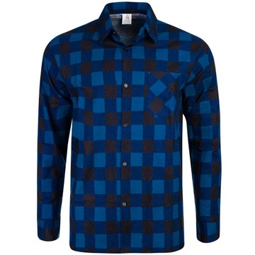KOSZULA FLANELOWA CASUAL W KRATE MĘSKA 100% BAWEŁNA r. 3XL