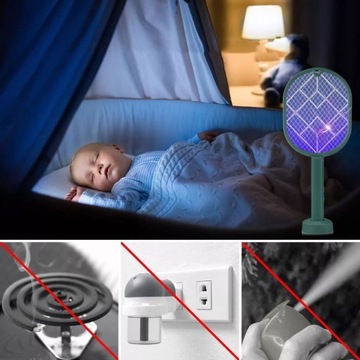 ЭЛЕКТРИЧЕСКАЯ МУХОВКА, USB МУХОЛОВКА, СВЕТОДИОДНАЯ ПОДСВЕТКА, ДЛЯ ДОМА, САДА