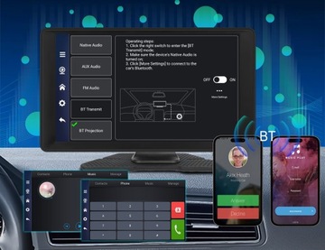 РАДИО МУЛЬТИМЕДИЙНАЯ СТАНЦИЯ ВИДЕОРЕГИСТРАТОР CARPLAY ANDROID 13 DVR 4/64 ГБ