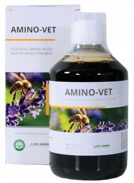 Amino-Vet Aminokwasy Witaminy dla Pszczół Substytut Pyłku 500ml Czerwienie
