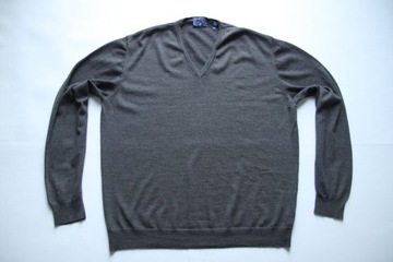 GANT__SWETER MĘSKI V-NECK 100% MERINO WOOL__4XL