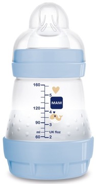 MAM BUTELKA START ANTI COLIC 160ML ANTYKOLKOWA DLA DZIECKA SMOCZEK 0M+ BLUE