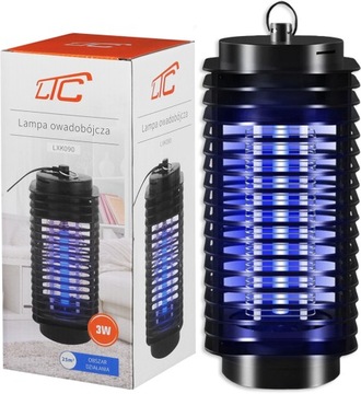 LAMPA OWADOBÓJCZA ELEKTRYCZNA PUŁAPKA NA KOMARY MUCHY ĆMY MOLE OSY OWADY