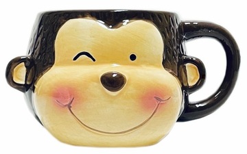 KUBEK CERAMICZNY MAŁPA ZWIERZĄTKA 250 ml MAŁPKA MONKEY