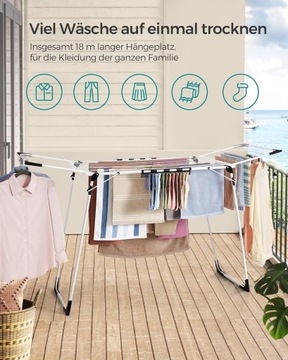 ОТДЕЛЬНО СТОЯЩАЯ СУШИЛЬНАЯ МАШИНА SONGMICS 56,5 x 173 x 96,5 см