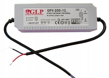 Zasilacz 192W 12VDC ip67 gpv-200-12 do taśma led