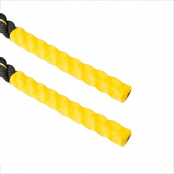Тяжелая желтая скакалка 25 мм, 2,8 м.