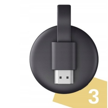 GOOGLE CHROMECAST 3 SMART TV WIFI STREAM HD HDMI