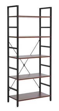 REGAŁ LOFT R5 CZARNY / CIEMNY ORZECH