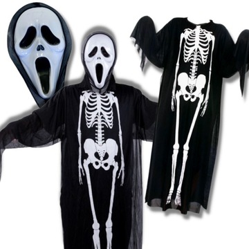 STRÓJ KOSTIUM HALLOWEEN DLA DZIECI KOŚCIOTRUP