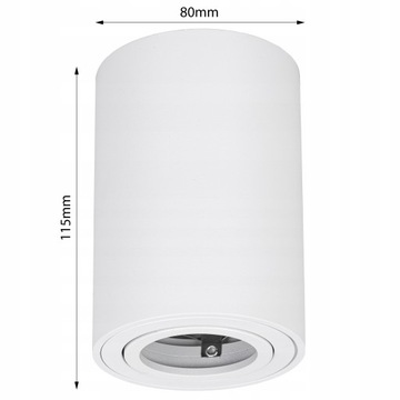 Накладной галогенный светильник LED TUBE GU10 Movable, БЕЛЫЙ для помещения SPOT