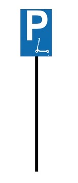 TABLICZKA ZNAK PARKING DLA HULAJNÓG 30x20 150cm