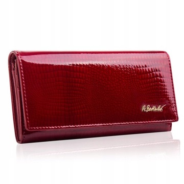 SKÓRZANY PORTFEL DAMSKI LAKIEROWANY RFID BETLEWSKI