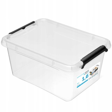 Контейнер с крышкой для хранения. Запираемый пищевой ящик 1,6л.