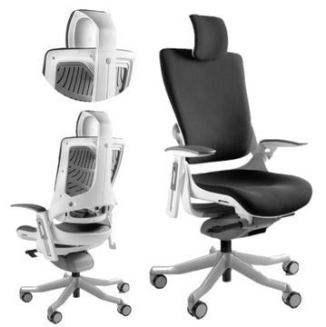 Fotel ergonomiczny biurowy obrotowy WAU 2 biały
