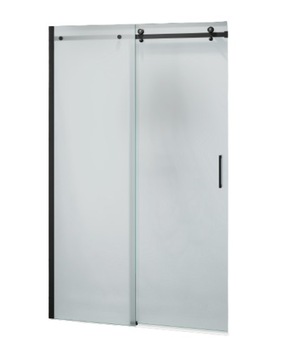Drzwi Prysznicowe Przesuwne MROŻONE 115cm czarne