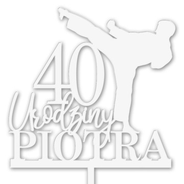 TOPPER KARATE TAEKWONDO JUDO AIKIDO napis biały