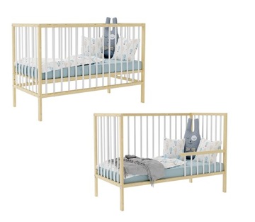 IGA SKNADYNAWSKIE детская кроватка ч/б + перила