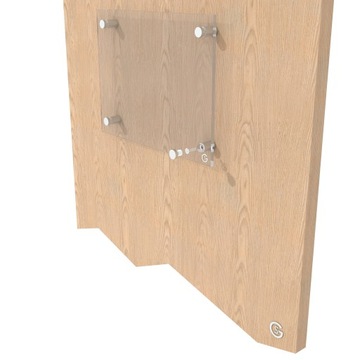 Крепление винта для вывески, расстояние fi12x23 мм.