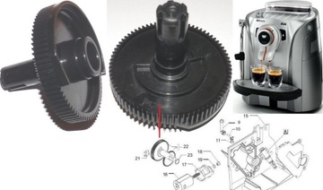 Koło zębate tryb do ekspresu Philips Saeco 996530004086 Odea Talea Xsmall