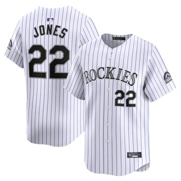Męska koszulka zawodnika Nolan Jones White Colorado Rockies Home Limited, 3XL