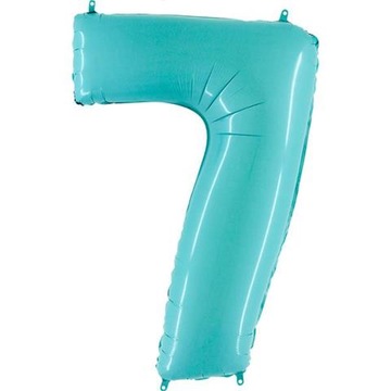 Balon foliowy cyfra 7 Pastel Blue 102cm XXL