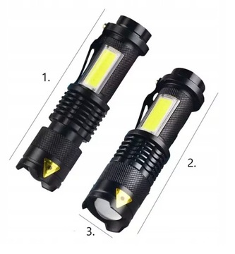 ВОЕННО ТАКТИЧЕСКИЙ ФОНАРЬ 3 в наборе ZOOM