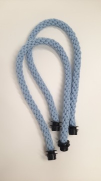 Обаг ручной работы из длинных веревок СИНИЙ