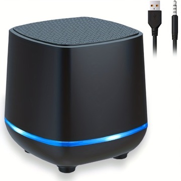 Computer Speakers USB Powered With RGB Light Volume Control Hi-Fi Stereo