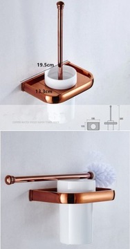 Bateria Umywalkowa + Prysznic Rose Gold+ akcesoria