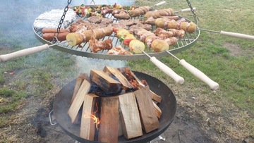 RUSZT 90 CM OKRĄGŁY PODWIESZANY DO GRILLA PALENISKA OD PRODUCENTA GWARANCJA