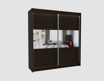 Szafa przesuwna z lustrem R szer.200 Wenge