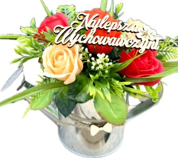 Мыльный букет роз в лейке Подарок учителю-учителю