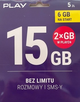 ZESTAW STARTOWY PLAY 5 zł STARTER 6GB NA START