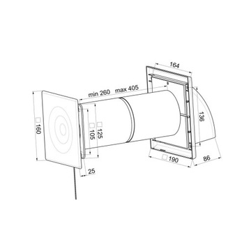Компактный настенный рекуператор тепла AWENTA HRV100 IPX4