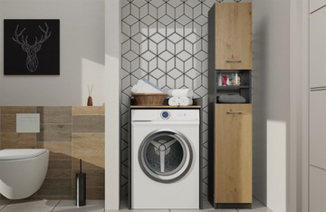 ШКАФ ДЛЯ СТИРАЛЬНОЙ МАШИНЫ КОМОД 64/50 СМ АНТРАЦИТОВЫЙ ДУБ АРТИЗАН КНИЖНЫЙ ШКАФ СТОЛБ СТОЙОЧНАЯ МАШИНА