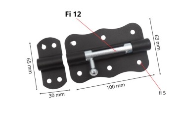 ЗАМОК УНИВЕРСАЛЬНЫЙ 100 ММ, ЧЕРНЫЙ ЗАМОК