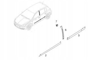 ПРОКЛАДКА КРЫШКИ ЦЕНТРАЛЬНОЙ СТОЙКИ OPEL ASTRA H LE