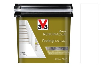 V33 EASY RENOWACJA PODŁOGI SCHODY BIAŁY 0.75L