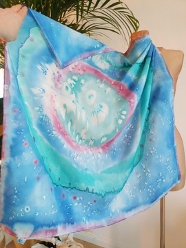 apaszka szal chusta chustka jedwabna silk 90cm