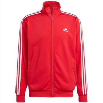 ADIDAS 3-STRIPES DRES PASKI IJ6056 BLUZA SPODNIE KOMPLET MĘSKI CZERWONY