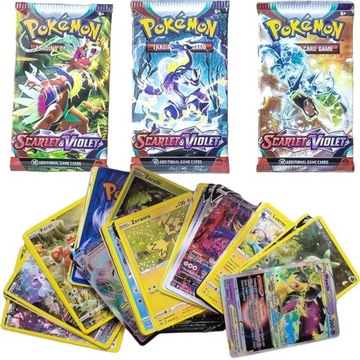 KARTY POKEMON SASZETKA SCARLET VIOLET 10 SZTUK SCARLET 10 KART