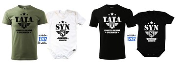 МУЖСКАЯ ФУТБОЛКА ДЛЯ ПАПЫ И БОДИ ДЛЯ СЫНА