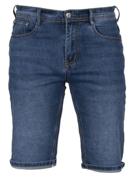 Krótkie spodnie męskie W:35 92 CM spodenki jeans granatowe