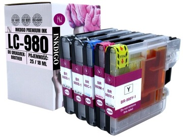 5x Zamiennik LC-980 do BROTHER MFC-250C DCP-145C
