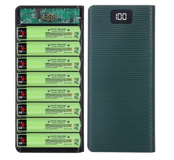 Чехол PowerBank на 8 ячеек 18650 2xUSB USB C